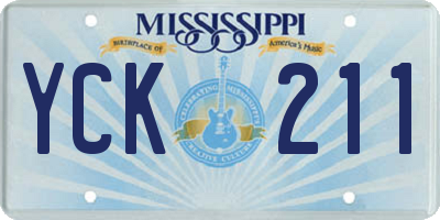 MS license plate YCK211