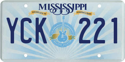 MS license plate YCK221
