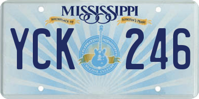 MS license plate YCK246