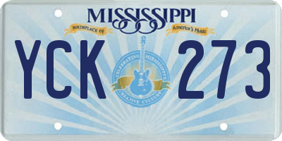 MS license plate YCK273