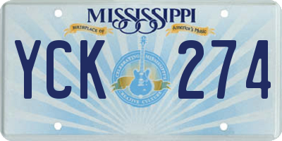 MS license plate YCK274