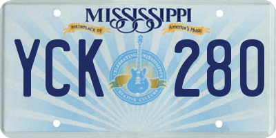MS license plate YCK280