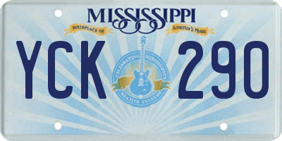 MS license plate YCK290