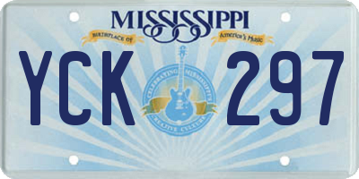 MS license plate YCK297