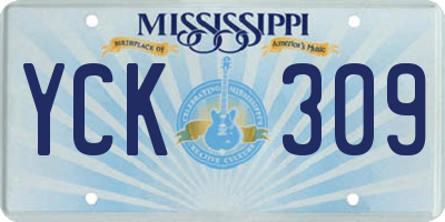 MS license plate YCK309