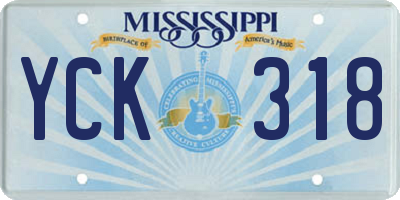 MS license plate YCK318