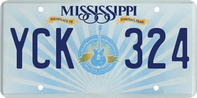 MS license plate YCK324