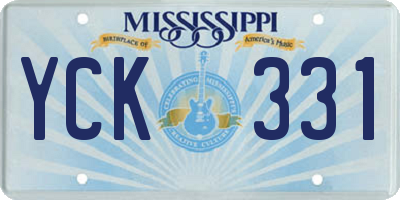 MS license plate YCK331