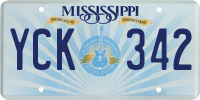MS license plate YCK342