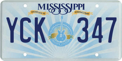 MS license plate YCK347
