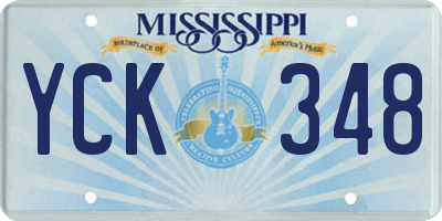 MS license plate YCK348
