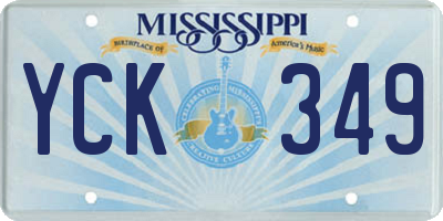 MS license plate YCK349