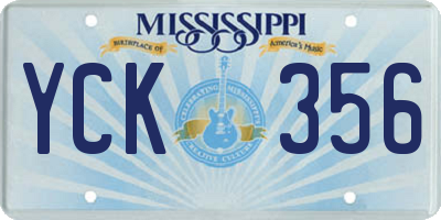 MS license plate YCK356