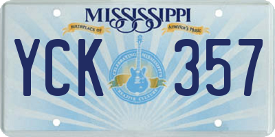 MS license plate YCK357