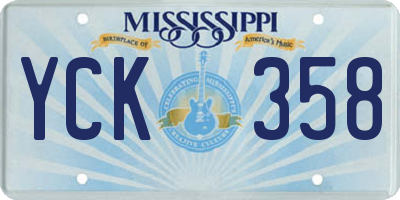 MS license plate YCK358