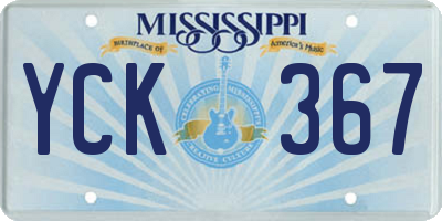 MS license plate YCK367