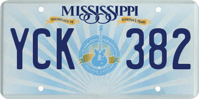 MS license plate YCK382