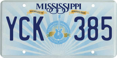 MS license plate YCK385
