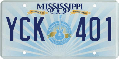 MS license plate YCK401