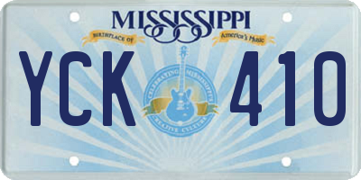 MS license plate YCK410