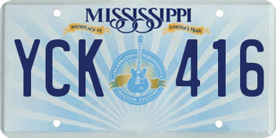 MS license plate YCK416