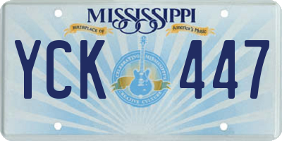 MS license plate YCK447