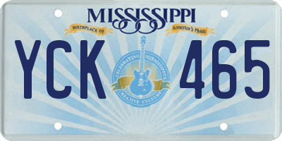 MS license plate YCK465