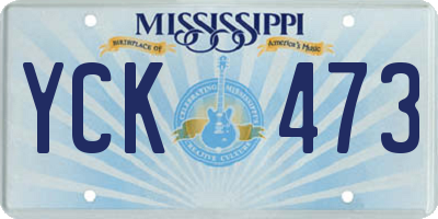 MS license plate YCK473