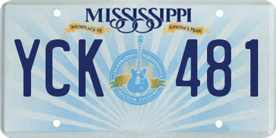 MS license plate YCK481