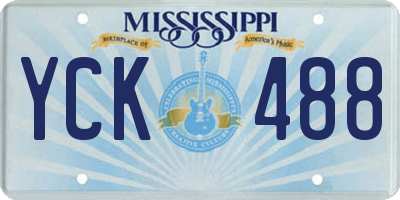 MS license plate YCK488