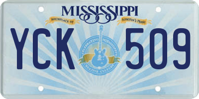 MS license plate YCK509