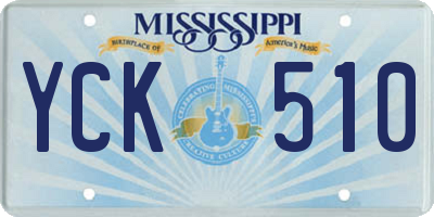 MS license plate YCK510