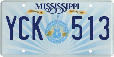 MS license plate YCK513