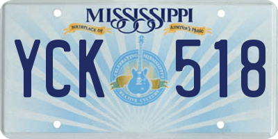 MS license plate YCK518