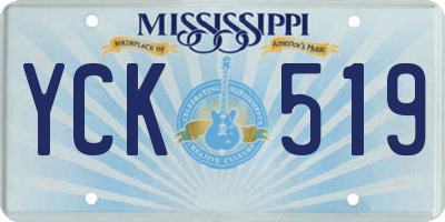 MS license plate YCK519