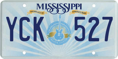 MS license plate YCK527