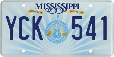 MS license plate YCK541