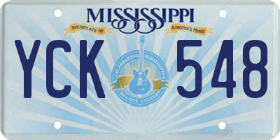 MS license plate YCK548