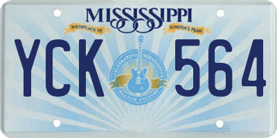 MS license plate YCK564