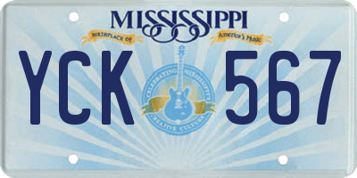 MS license plate YCK567