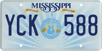 MS license plate YCK588