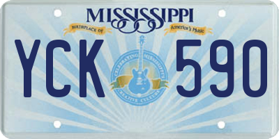 MS license plate YCK590