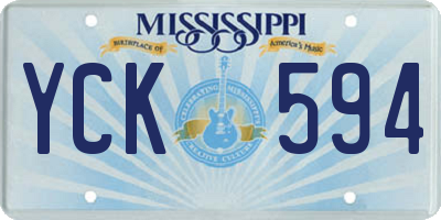 MS license plate YCK594