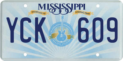 MS license plate YCK609