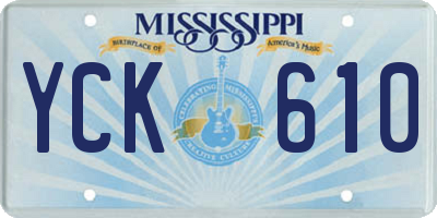 MS license plate YCK610