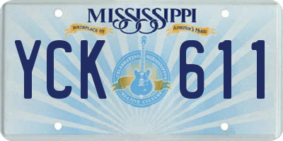 MS license plate YCK611