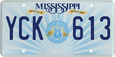 MS license plate YCK613