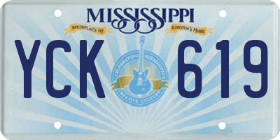 MS license plate YCK619