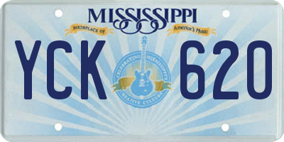 MS license plate YCK620