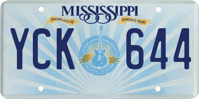 MS license plate YCK644